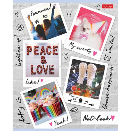 Тетрадь А5 48л клетка "Полароид" на скобе выборочный лак 5 дизайнов 48Т5вмВ1/078396 от магазина "Карандаш"