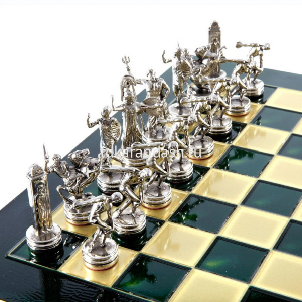 Шахматный набор "Олимпийские Игры" 36х36см дерево/металл (фигуры золото/серебро) MP-S-7-36-GRE от магазина "Карандаш"