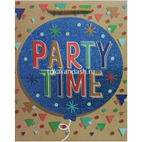 Пакет подарочный "Праздник" 26х32х12см крафт 4 вида 5450-L от магазина "Карандаш"