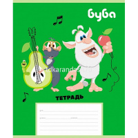 Тетрадь А5 12л косая линия "Буба" на скобе 5 дизайнов 082439 от магазина "Карандаш"