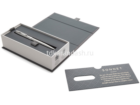 Ручка РШ "Parker Sonnet Stainless Steel СT" М черная в подар.уп. 1931512 от магазина "Карандаш"