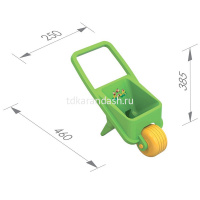 Тачка садовая 46х25х38,5см пластик, ассорти 431726H от магазина "Карандаш"