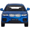 Машина "BMW X6" синяя, инерционная, металл 17,5см (свет, звук, откр.двери) JB1251253 от магазина "Карандаш"