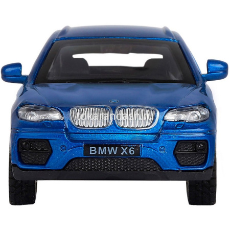 Машина "BMW X6" синяя, инерционная, металл 17,5см (свет, звук, откр.двери) JB1251253 от магазина "Карандаш"