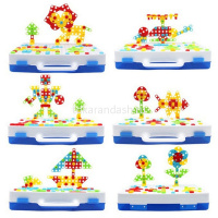 Конструктор-мозаика 205дет., с шуруповертом, в чемодане, пластик 2009729/9802 от магазина "Карандаш"