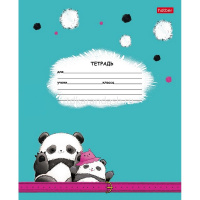 Тетрадь А5 12л клетка "Плюшевые панды" на скобе 5 дизайнов 12Т5В1/088820 от магазина "Карандаш"