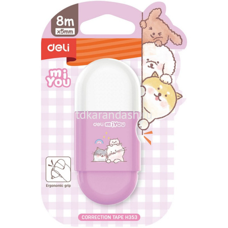 Корректирующая лента "MeYou" 8м*5мм, корпус ассорти EH353 от магазина "Карандаш"