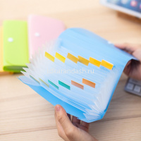 Папка на кнопке 12 отделений "Vivid" А6 0,17мм пластик, розовый E5561 от магазина "Карандаш"