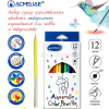 Карандаши акварельные 12 цветов "Acmeliae" с кисточкой круглые дерево, картон 9401-12 от магазина "Карандаш"