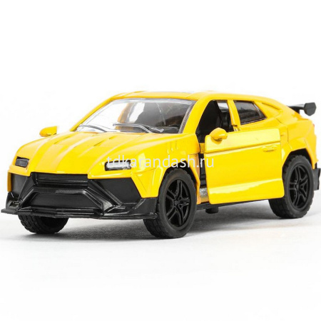 Машина "Lamborghini urus" желтая, инерционная, металл 12см (свет, звук, открывающиеся двери) 2312C00 от магазина "Карандаш"