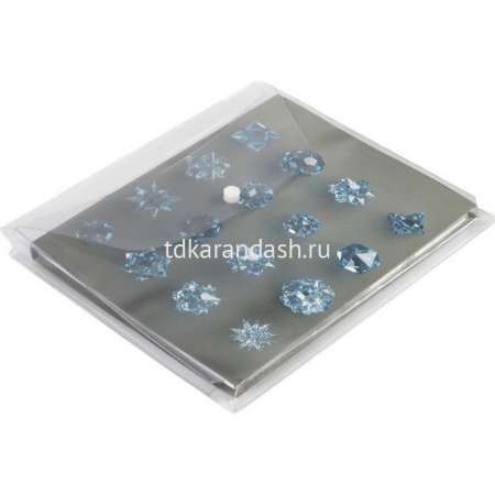 Папка-конверт на кнопке А5 пвх, с расширением 2,5см, прозрачная 2915 от магазина "Карандаш"