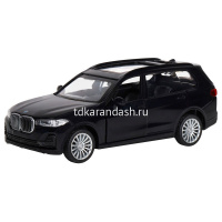 Машина "BMW X7" черная, инерционная, металл 17,5см (свет, звук, откр.двери) JB1251256 от магазина "Карандаш"