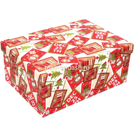 Коробка подарочная "Новый год" 26х19х11,5см картон M10-122