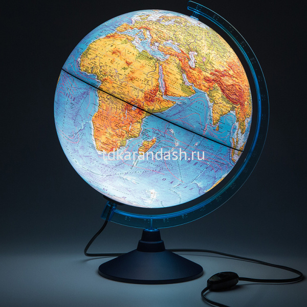 Картинка Глобус 320мм Земли физический с подсветкой КлассикЕвро Ке013200226 от магазина "Карандаш" Глобус 320мм Земли физический с подсветкой КлассикЕвро Ке013200226 от магазина "Карандаш"