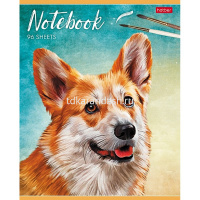 Тетрадь А5 96л клетка "Наши верные друзья" на скобе матовая ламинация 5 дизайнов 080273 от магазина "Карандаш"