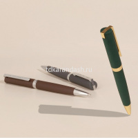 Ручка шариковая "Milano" 1мм синяя, автомат, серый металлический корпус 20-0227 от магазина "Карандаш"