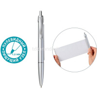 Ручка шариковая "Шпаргалка. Серебро" 1,0мм синяя, автомат, круглый корпус M-15609-70 от магазина "Карандаш"