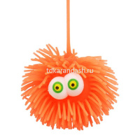 Мячик-волосатик "Глазастик" 6см пвх 4 цвета (свет) XF2337 от магазина "Карандаш"
