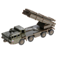 Машина "РСЗО Смерч" темно-зеленая, инерционная, металл 15см (открывающиеся двери) SB-16-08-G от магазина "Карандаш"