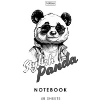 Тетрадь А5 48л клетка "Зверье мое" на скобе, пластиковая обложка с печатью 5 дизайнов 088631 от магазина "Карандаш"