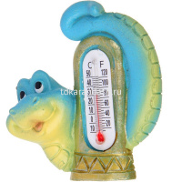 Магнит Змея с термометром 3,5х6см полистоун, 2 вида 705-006 от магазина "Карандаш"