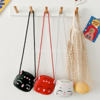 Сумочка "Кошечка" 12х10,5х4см 1 отделение, искусственная кожа, белая SD2265 от магазина "Карандаш"