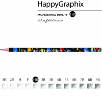 Карандаш чернографитный "Happy Graphix. Цветные автомобили" НВ 21-0030/19 от магазина "Карандаш"