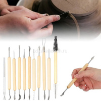 Набор инструментов для моделирования 11шт. металл/дерево Y10759-24 от магазина "Карандаш"