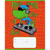 Тетрадь А5 12л клетка "Croco Boys" на скобе 5 дизайнов 12Т5В1 от магазина "Карандаш"