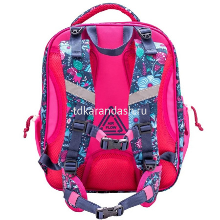 Ранец "Butterfly" 38х35х19см, 800гр, 2 отделения, 2 кармана, с брелком 338-82/9 от магазина "Карандаш"