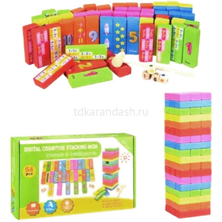 Игра "Дженга" 25,5х16,5х5см, 54 детали, дерево BJ5507 от магазина "Карандаш"