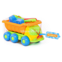 Набор д/песка №269 (самосвал "Кеша" + лопатка №5, грабельки №5, 2 формочки) 4311 от магазина "Карандаш"