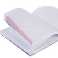 Бизнес-блокнот А5 80л клетка металлик мята, 5-цветный блок тиснение 7БЦ 084776 от магазина "Карандаш"