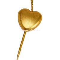 Свечи д/торта 5шт. 10,5см на пиках Золотые сердечки С-2540/466-5-306-72540-6 от магазина "Карандаш"