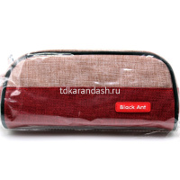 Пенал "Black ant" 22х9,5х5см, прямоугольный, 1 отделение, текстиль, красный BD5191 от магазина "Карандаш"