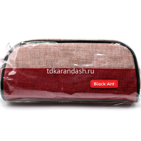 Пенал "Black ant" 22х9,5х5см, прямоугольный, 1 отделение, текстиль, красный BD5191 от магазина "Карандаш"