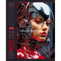 Тетрадь А5 96л клетка "Киборг girl" на скобе глянцевая ламинация 5 дизайнов 96Т5лВ1/086252 от магазина "Карандаш"