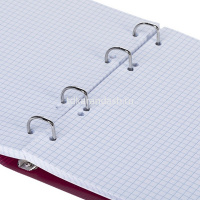 Тетрадь на кольцах А5 120л клетка "Velvet. Бордо" пластиковая обложка на резинке 081581 от магазина "Карандаш"