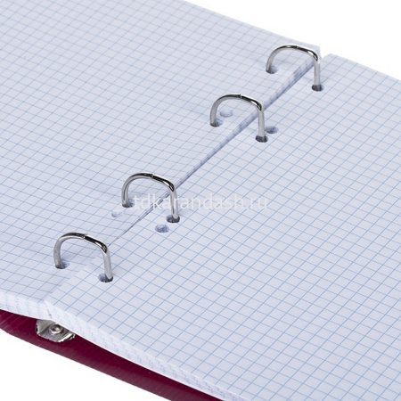 Тетрадь на кольцах А5 120л клетка "Velvet. Бордо" пластиковая обложка на резинке 081581 от магазина "Карандаш"