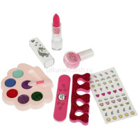 Косметика для девочек "Единорог" (тени, помада, лак, наклейки, пилочка, разделитель, аппликатор) от магазина "Карандаш"