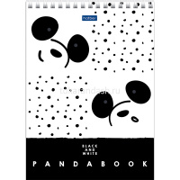 Блокнот А5 60л "Premium.Panda" в точку жесткая подложка УФ-лак на гребне 060362 от магазина "Карандаш"