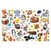 Наклейки "Ребятам о зверятах" А5 16х23,5см 4 листа в пакете с европодвесом 4Н5н/089976 от магазина "Карандаш"