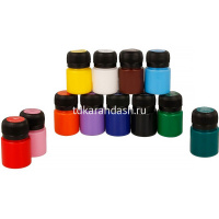Краски акриловые 12 цветов 20мл глянцевые 2941116 от магазина "Карандаш"