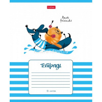 Тетрадь А5 12л клетка "Best Friends" на скобе 5 дизайнов 12Т5В1/067752 от магазина "Карандаш"