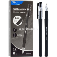 Ручка гелевая "Arris" 0,5мм черная, круглый черный матовый корпус Soft Touch EG64-BK от магазина "Карандаш"