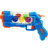 Бластер 26х15,5см с дисками, пластик (свет, звук) ZYB-B3880 от магазина "Карандаш"