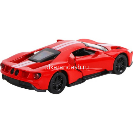 Машина "Ford GT" красная, инерционная, металл 17,5см (свет, звук, откр.двери) JB1200139 от магазина "Карандаш"