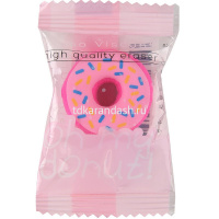 Ластик "Сладкое настроение. Пончики" 30х30х15мм 3 вида 42-0069 от магазина "Карандаш"