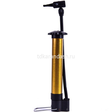 Насос ручной 20см велосипедный, алюминиевый 1039 от магазина "Карандаш"