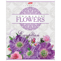 Тетрадь А5 48л клетка "Flowers" на скобе 3D лак матовая ламинация 5 дизайнов 48Т5лолВ1/052626 от магазина "Карандаш"